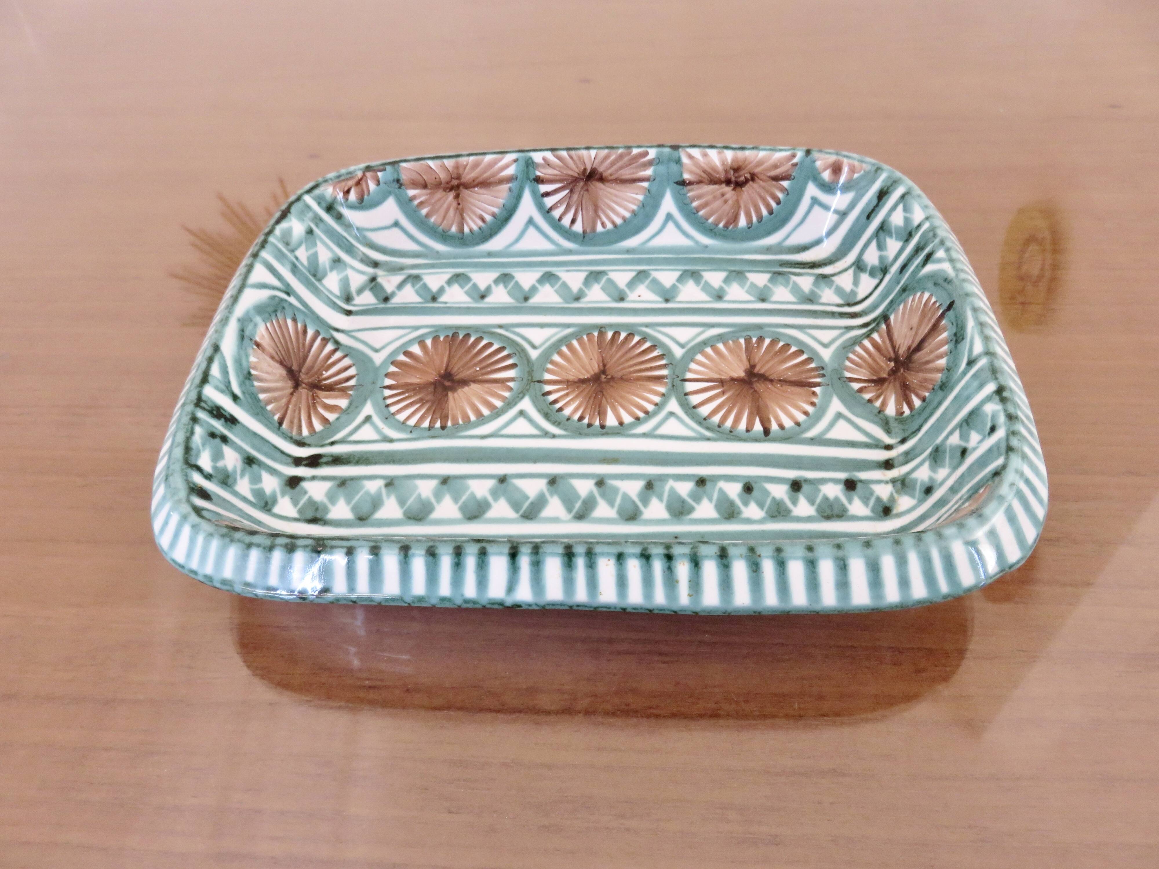 Robert Picault, glazed ceramic dish, signed, 1950s-1960s