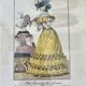 Framed antique paris fashion engraving