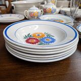 Vintage iron earth soup plates