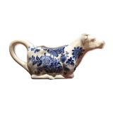 English porcelain cow-shaped sauce dish