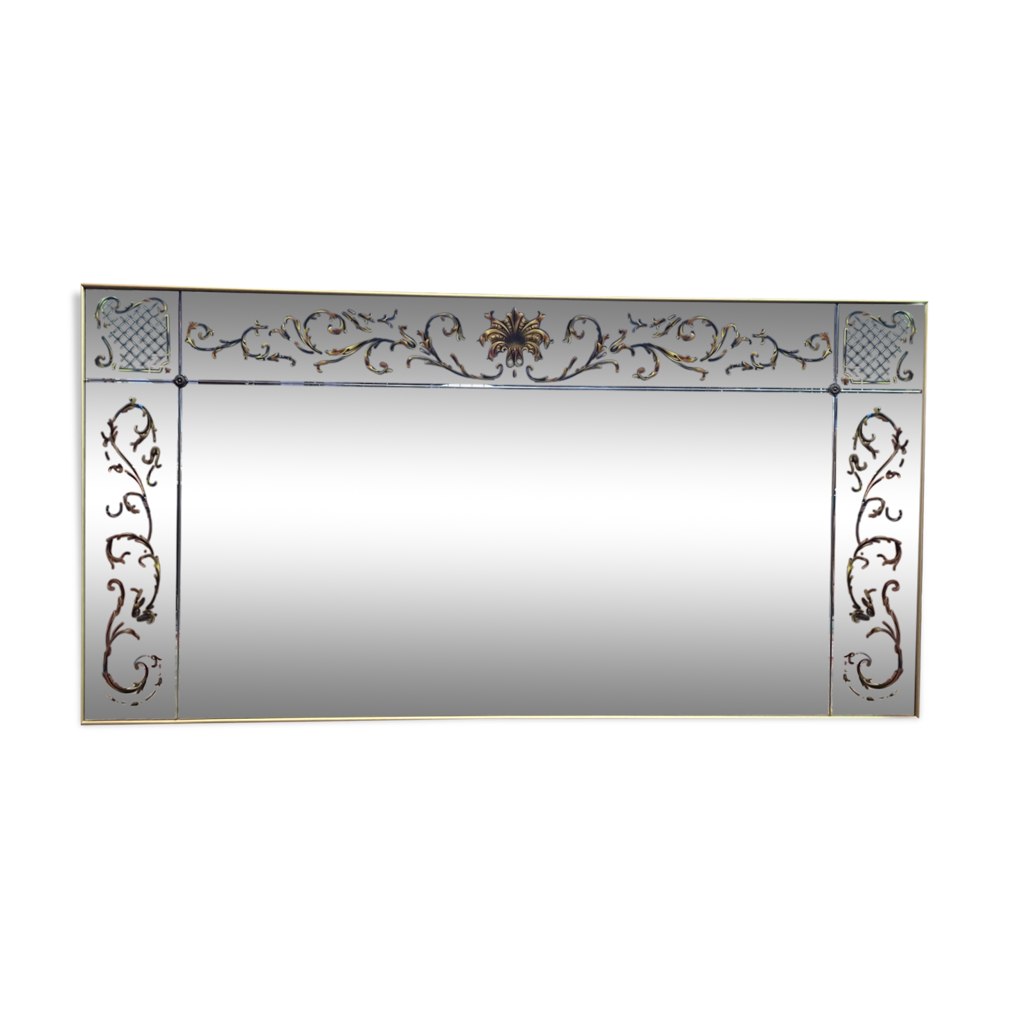 Bistro mirror - eglomised glass brasserie, 224x114 cm