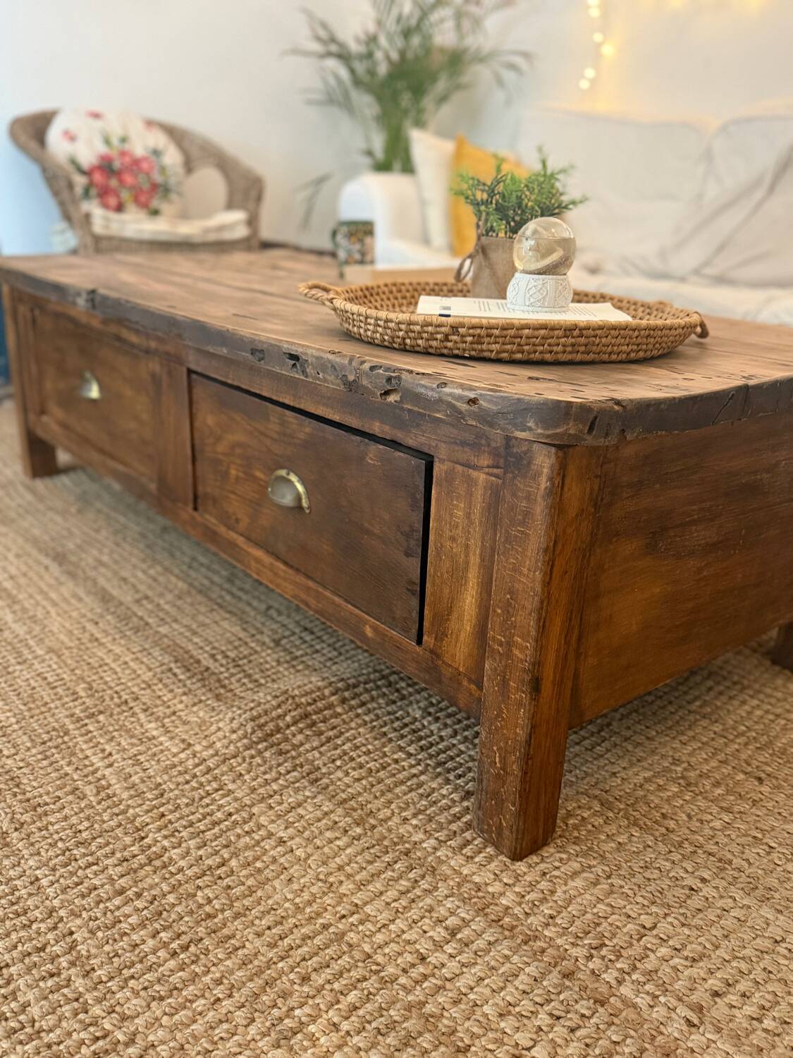 Solid wood coffee table