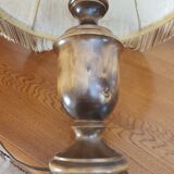 Abat-jour/lampe de chevet en bois et  peau de chèvre