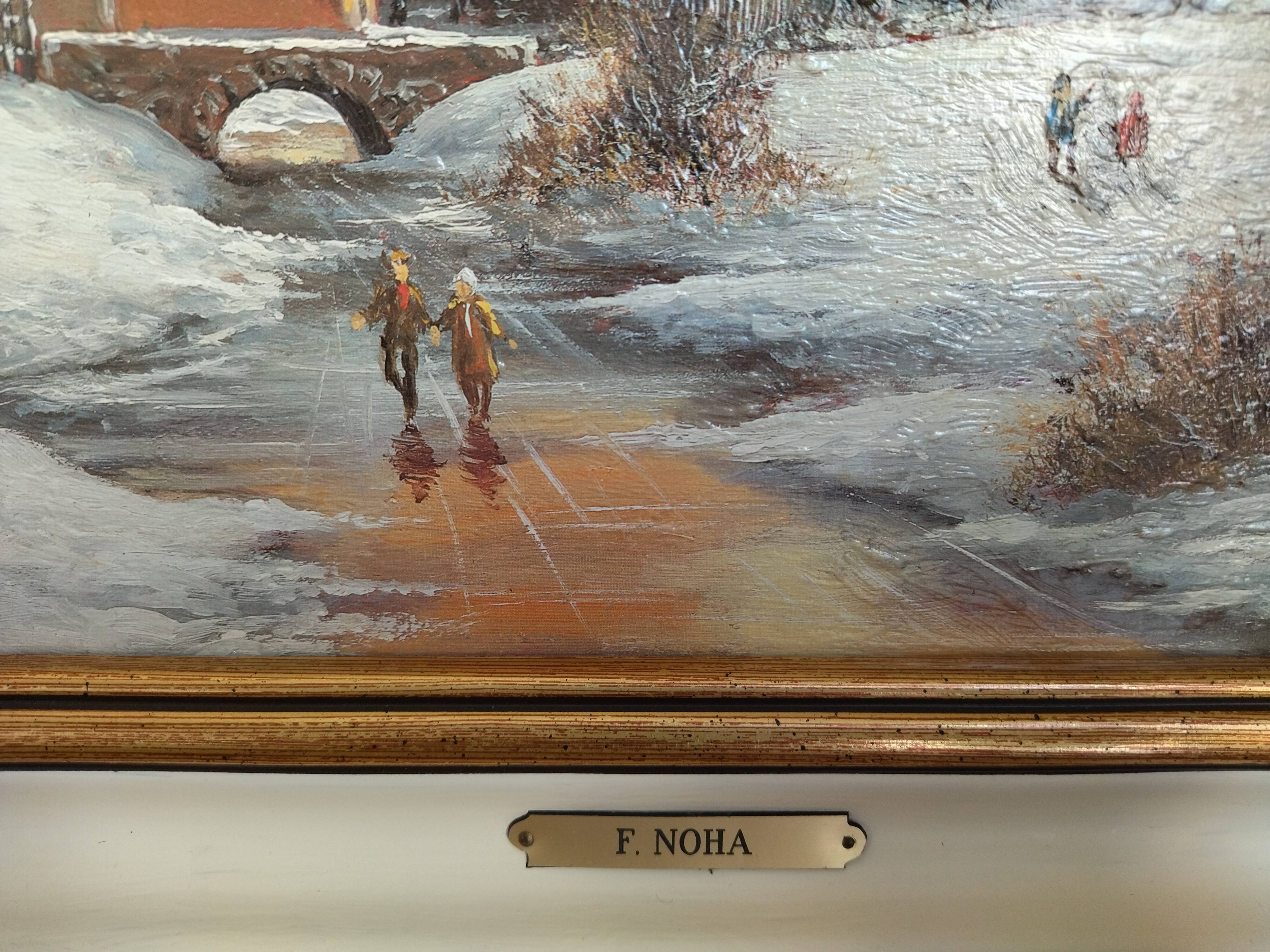 Oil on canvas painting signed F. NOHA