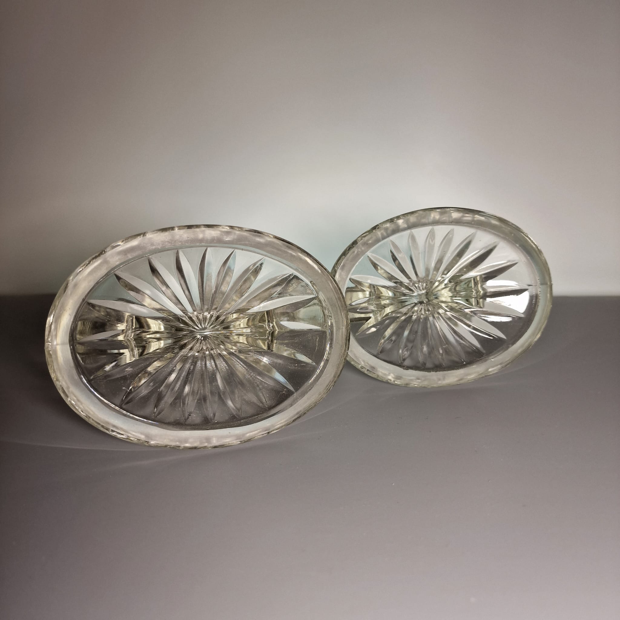 Bougeoirs Glass Belgium - XXth century