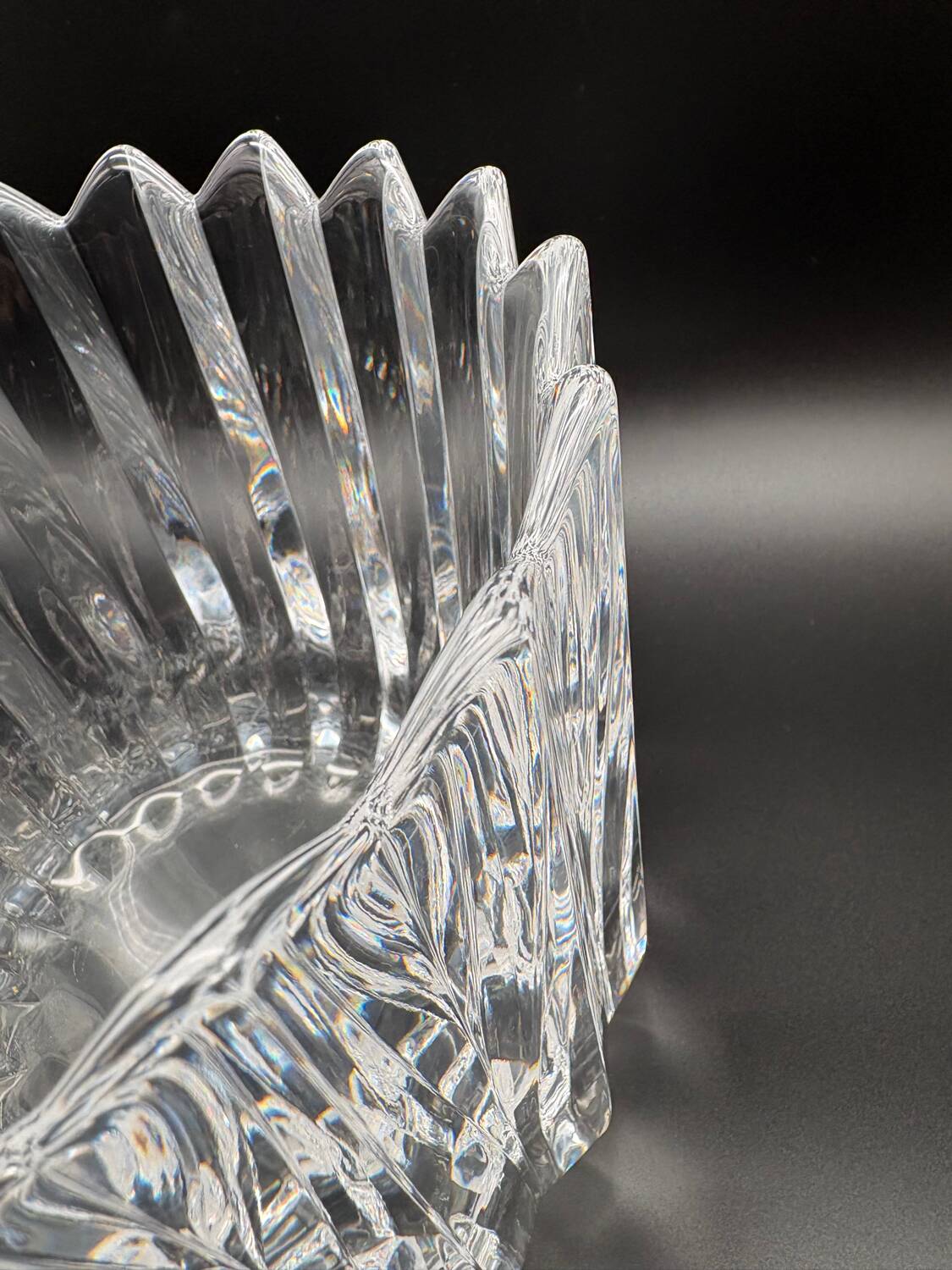 Large Orrefors Crystal fruit bowl / salad bowl, Sweden, 1970