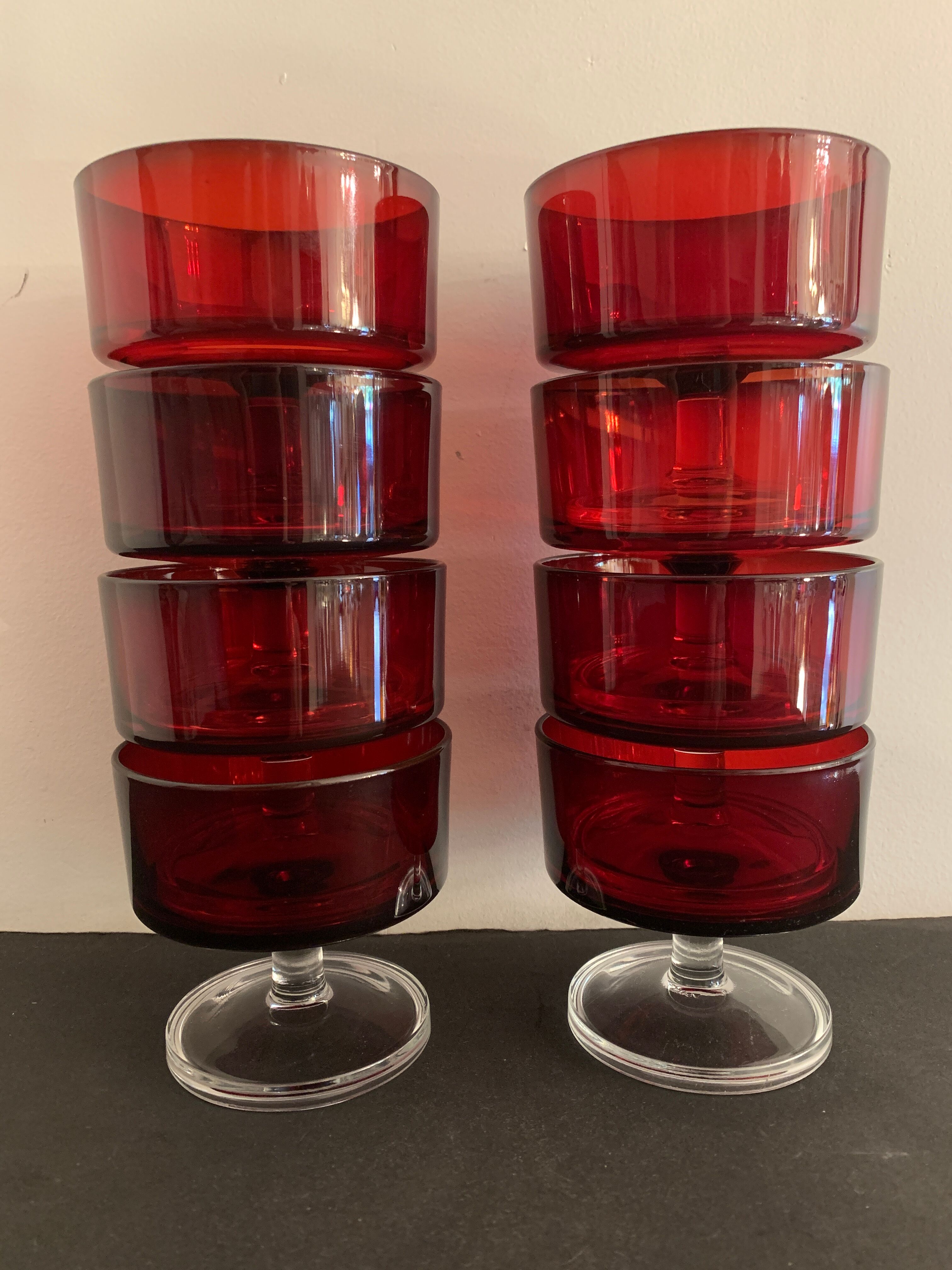 8 coupes à champagne ou dessert Luminarc 1970