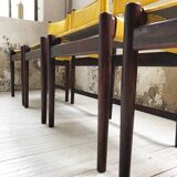 Rosewood leather chairs by Arne Vodder for Sibast