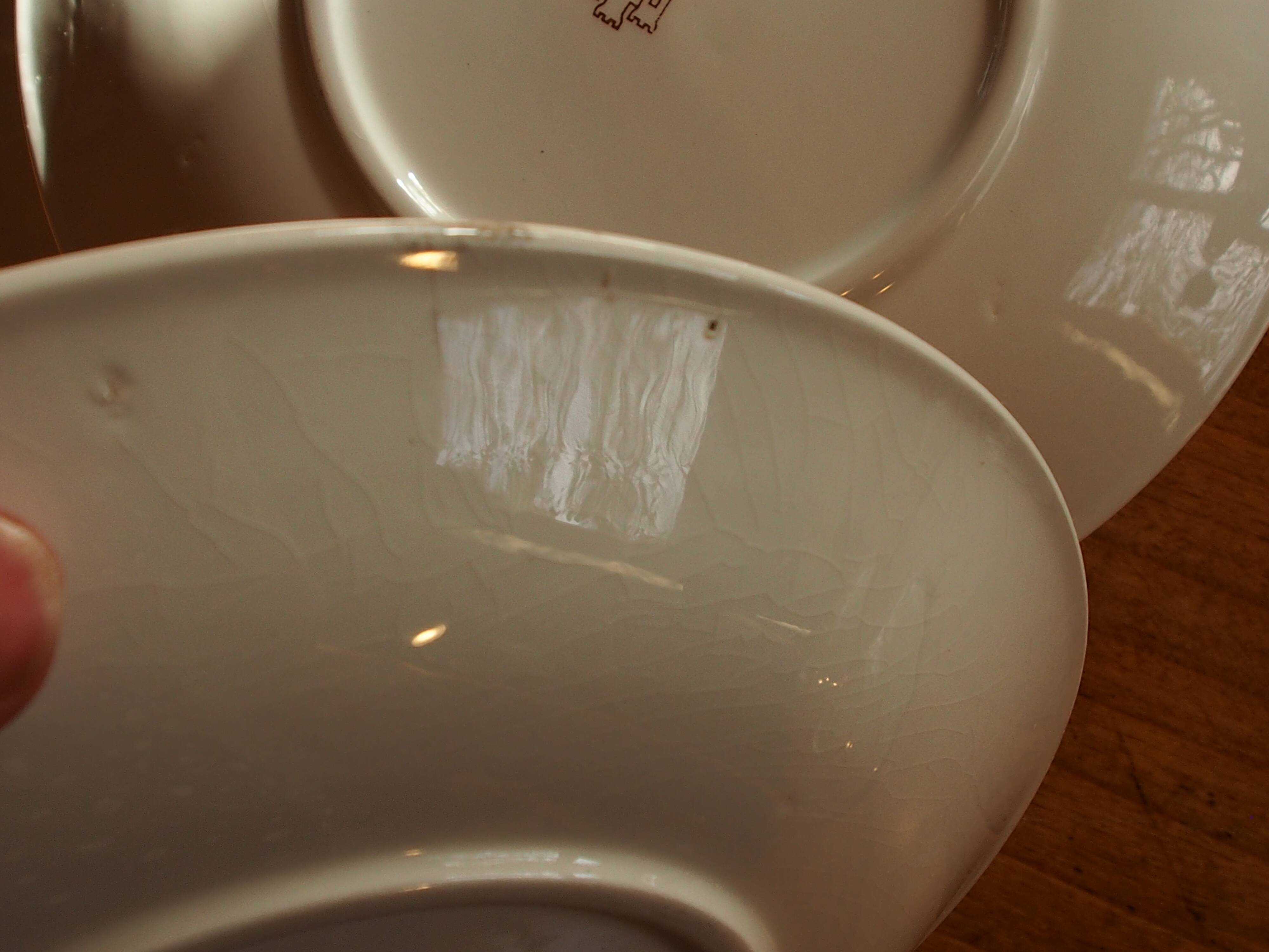 Lot of 10 vintage flat plates from the GIEN factory