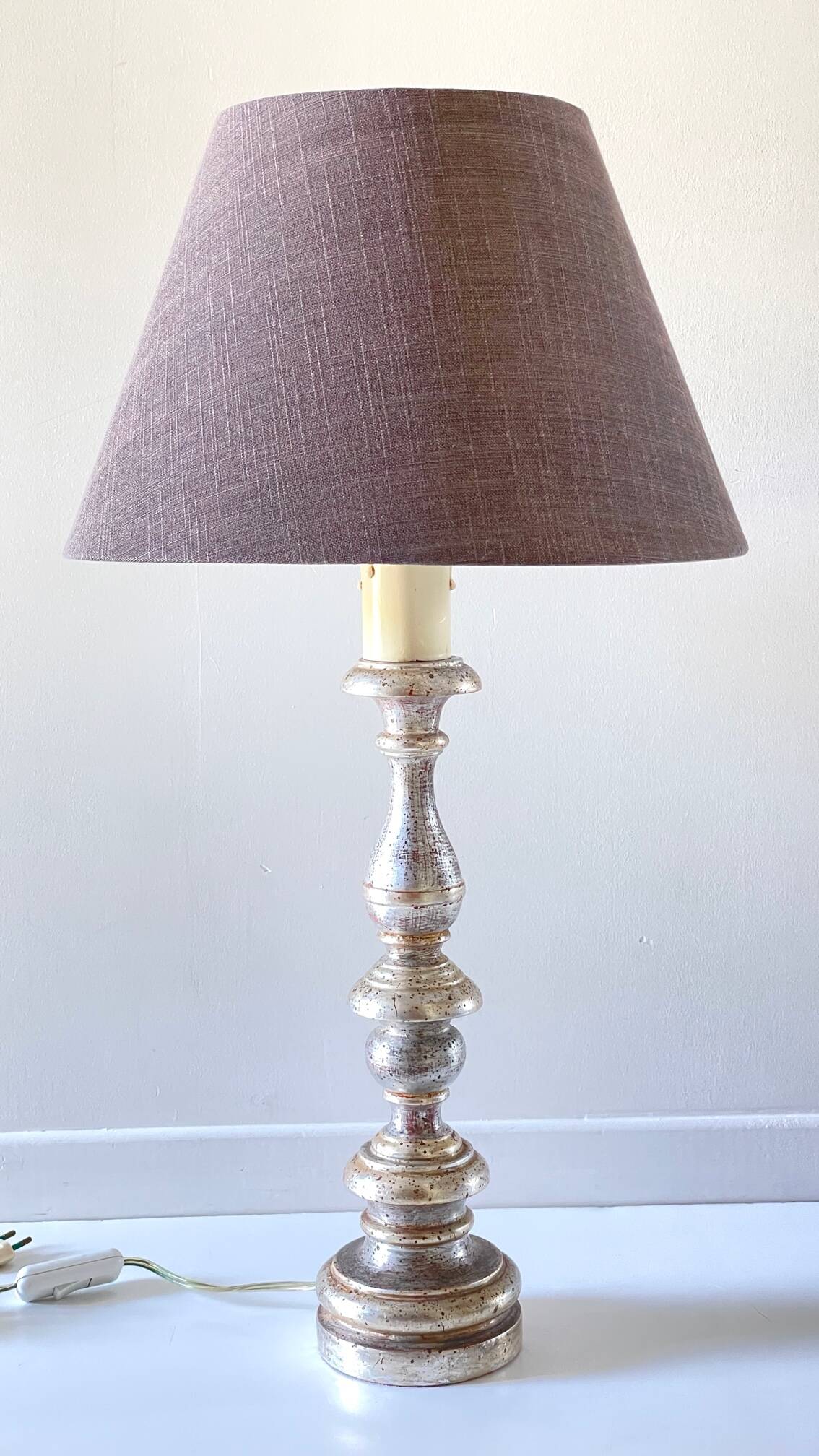 SILVER WOOD LAMP ACROPOLE Paris