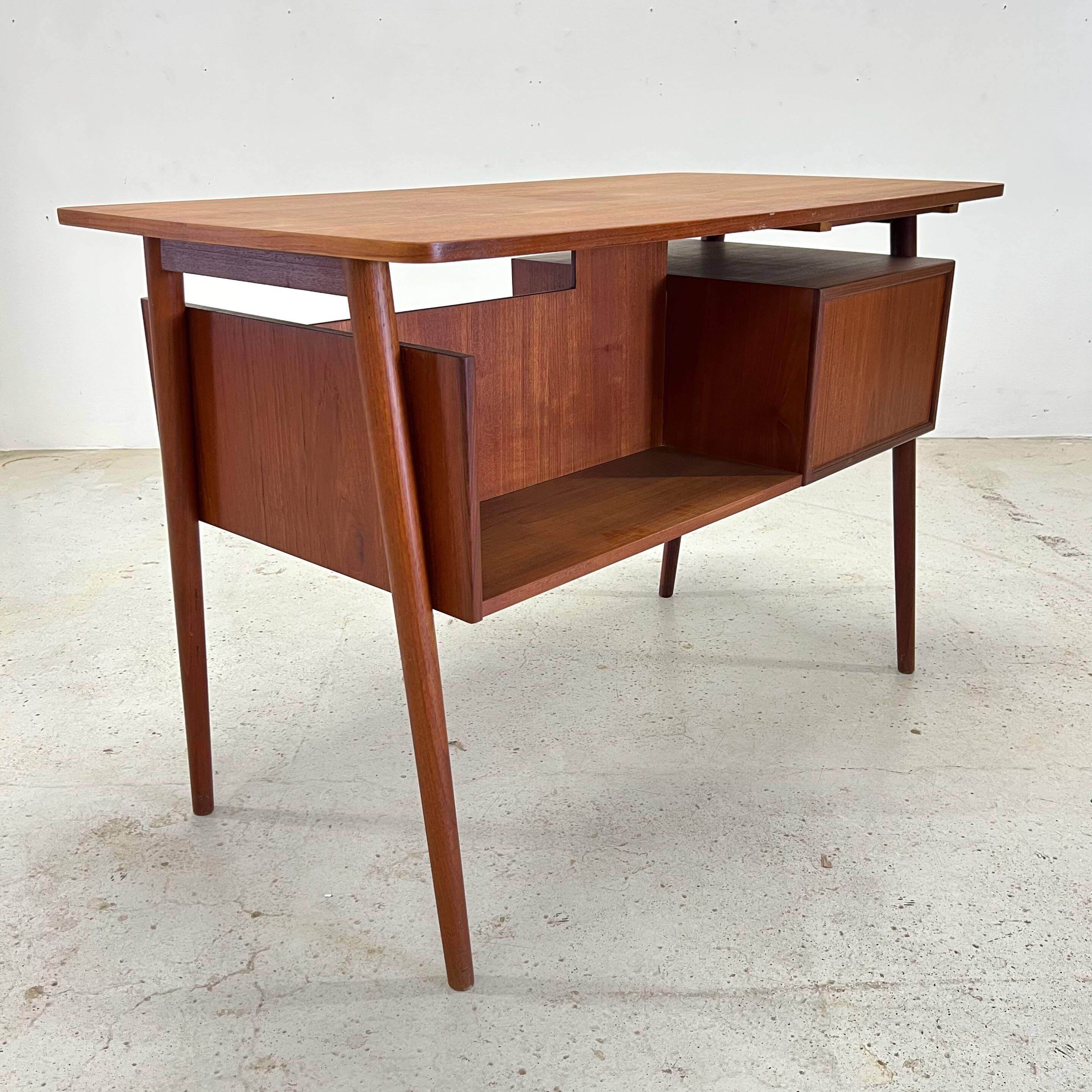 Petite Danish Teak Desk, 1960s.
