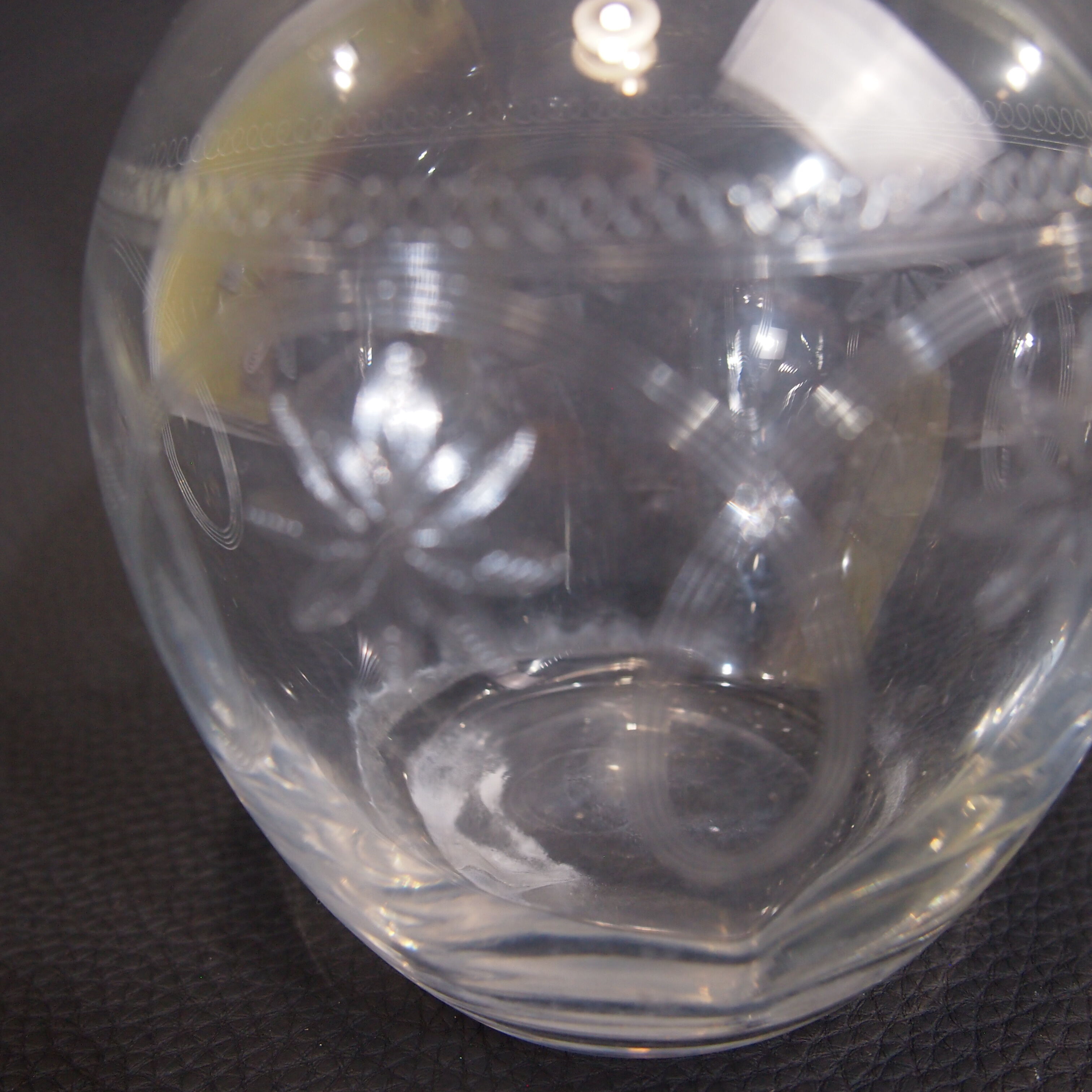 Pair of glass decanters