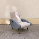 Blue and gray armchair by François Letourneur