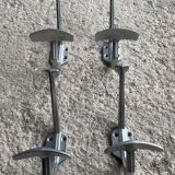 Set of 4 old metal coat hooks
