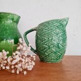 Old green slip pitcher