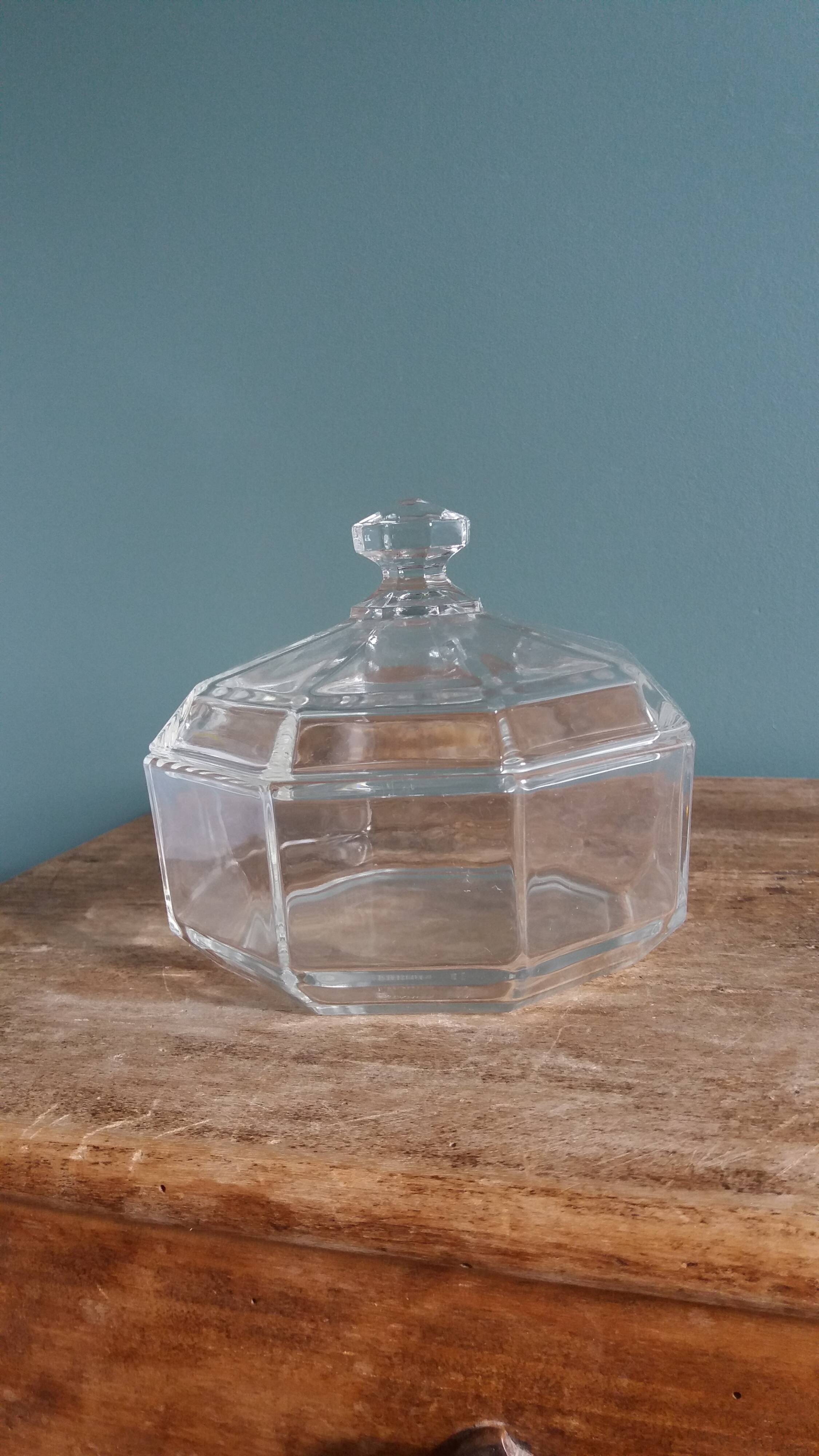 Arcoroc octagonal sugar bowl