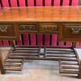Ancien bureau en bois d'orme, époque Qing du XIXème siècle, ouvrant en façade par 4 tiroirs