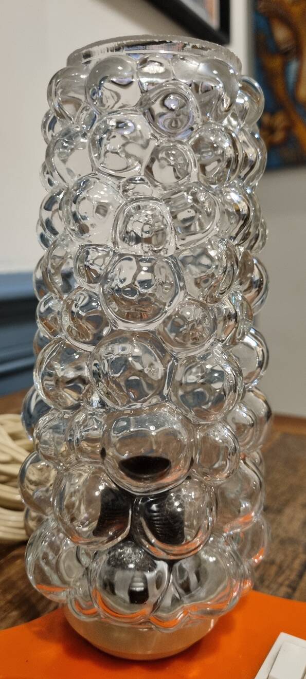 Pair of psychedelic Hawill table lamps, vintage, 70s.