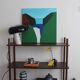 Canvas painting "Waterfall" signed