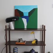 Canvas painting "Waterfall" signed