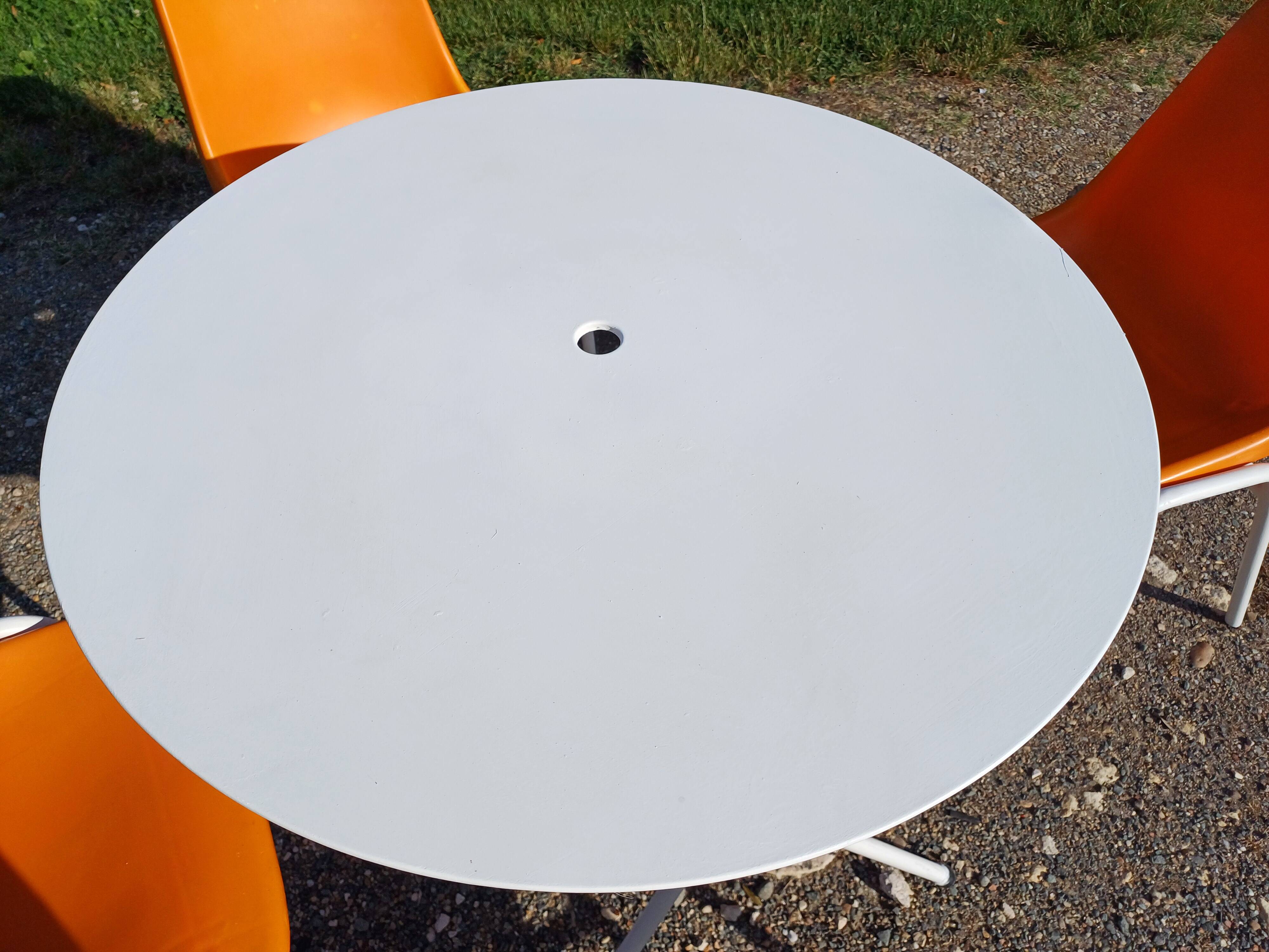 Vintage iron and plastic garden furniture