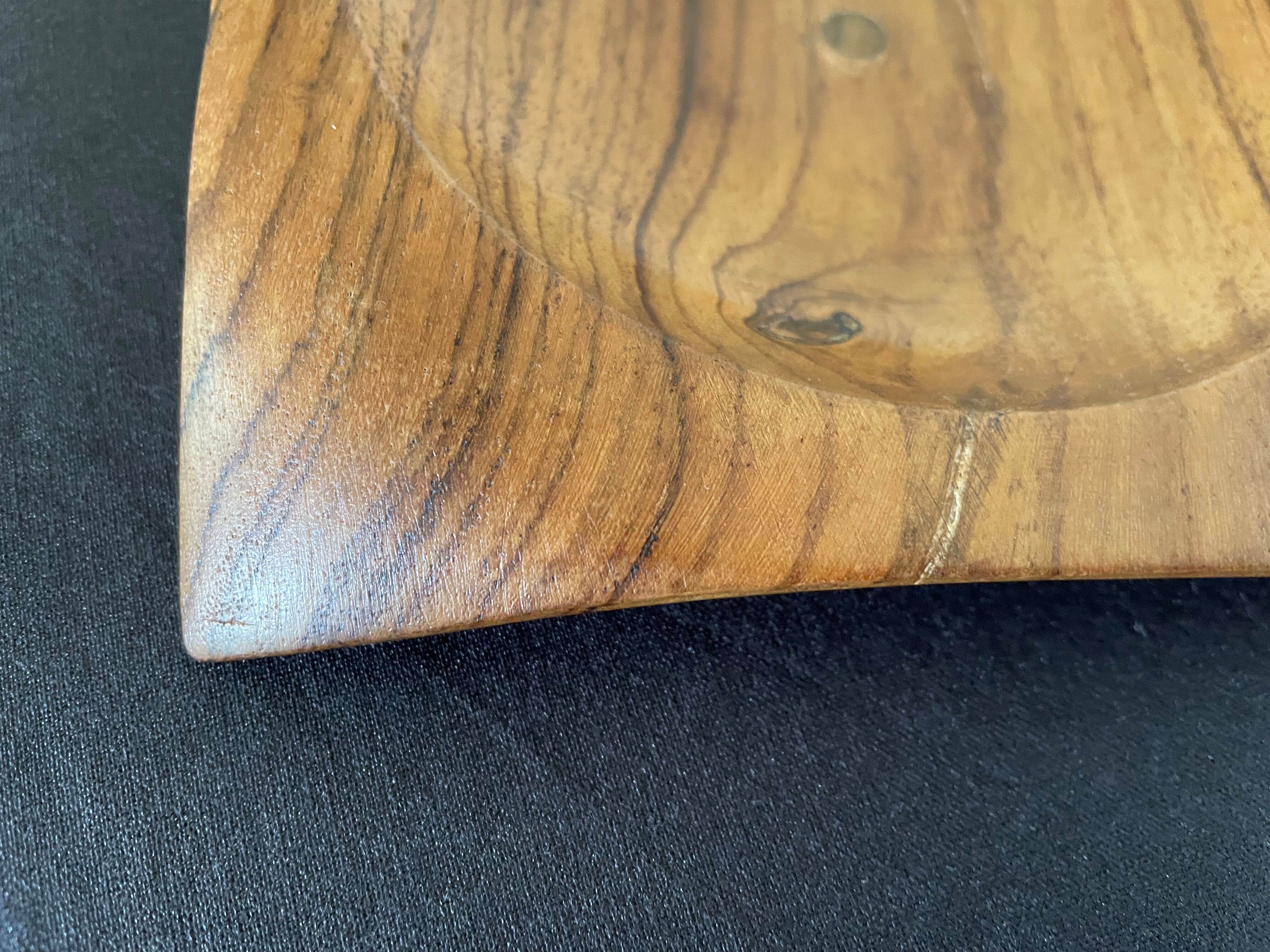 Turned wooden pocket tray