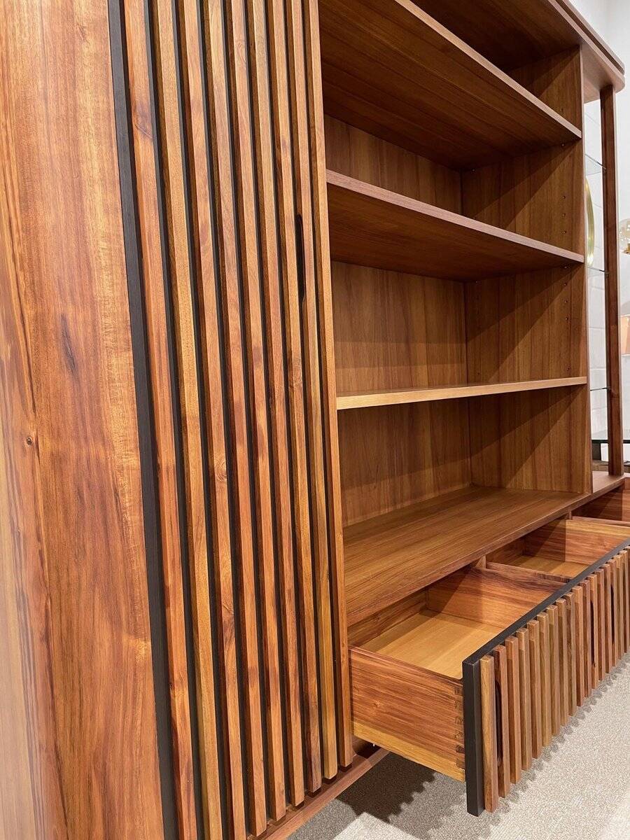 Wooden and Metal Bookcase