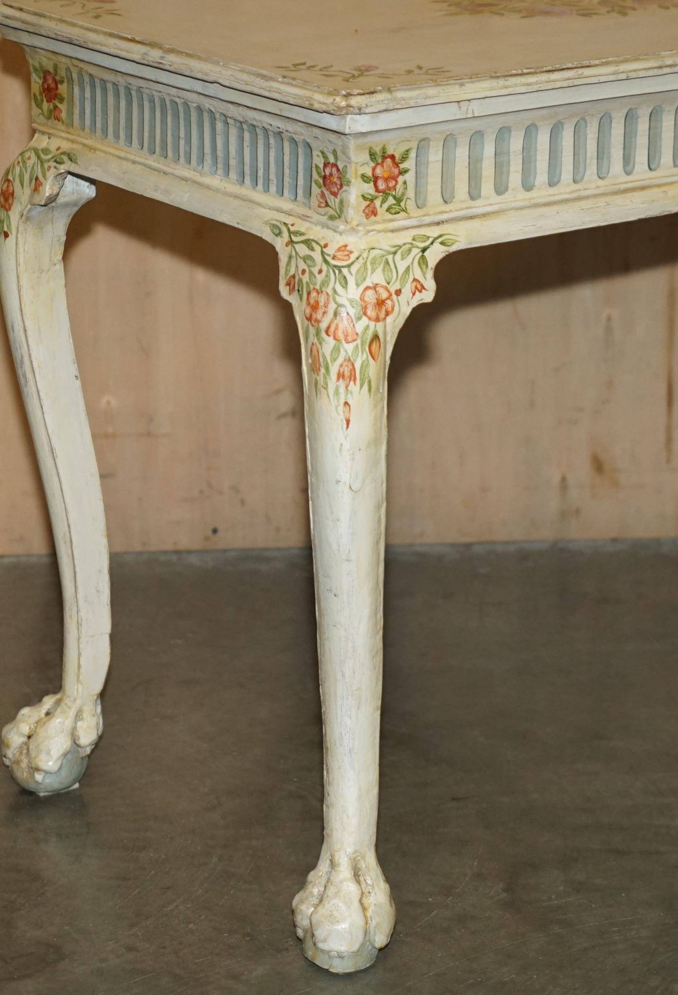 Bureau style géorgien victorien peint à la main circa 1860