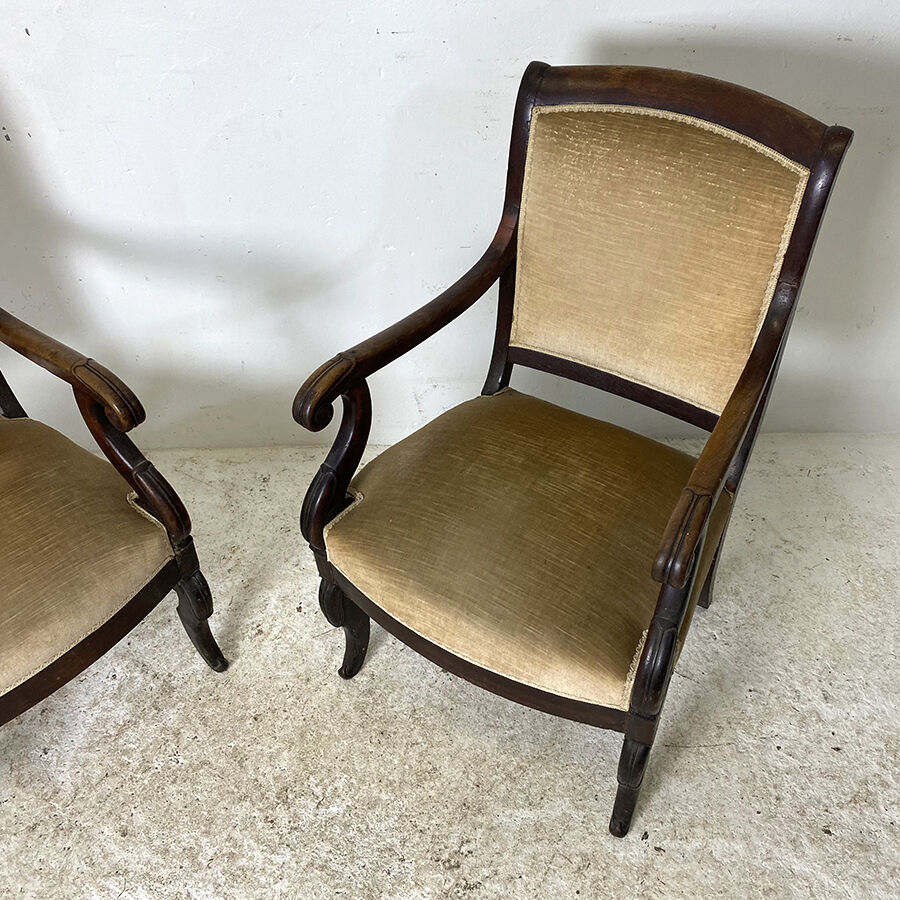 Paire de fauteuils Louis Philippe