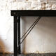 Table finition bois brule / shou-sugi-ban