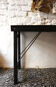 Table finition bois brule / shou-sugi-ban
