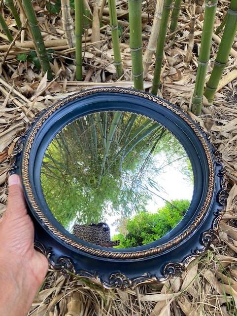 Convex mirror, also known as a witch's mirror.