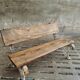 Antique garden bench oak on cast iron legs 125 cm