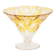 Vintage amber yellow glass coupe - Art Deco style - height 13.5 cm