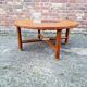 G-plan table with smoked glass, signed vintage.