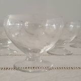 Service de verres en cristal gravé