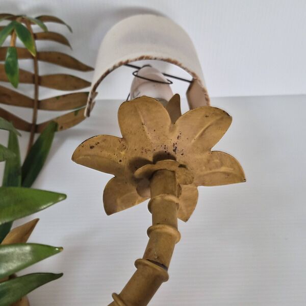 Paire d'appliques imitation bambou 1970 vintage