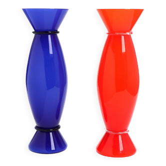 Paire de vases par Alessandro Mendini pour Venini Murano