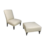 Napoleon III armchair with foot rest