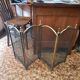 Fireplace set chenets firewall