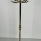 Neoclassical Polished Brass Fire Set with Ring Tools
