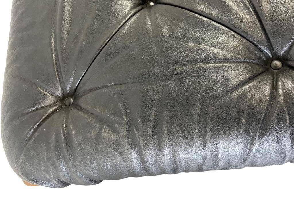 Eric Merthen Vintage Black Swedish Pouf / Footstool