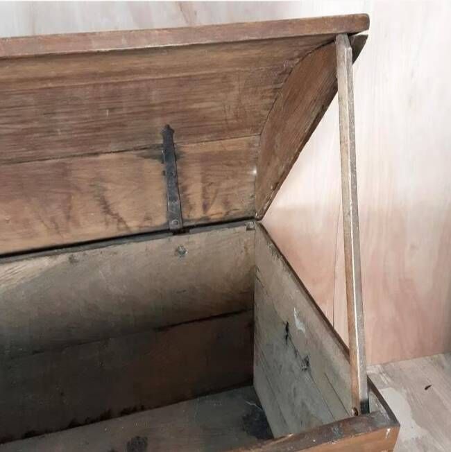 Very large antique wooden trunk (clearance price) treasure chest