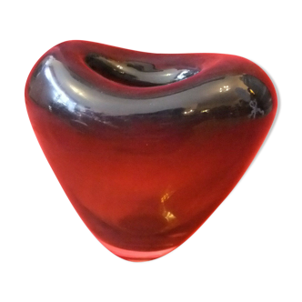 Old vase vintage design holmegaard glassware form brown heart