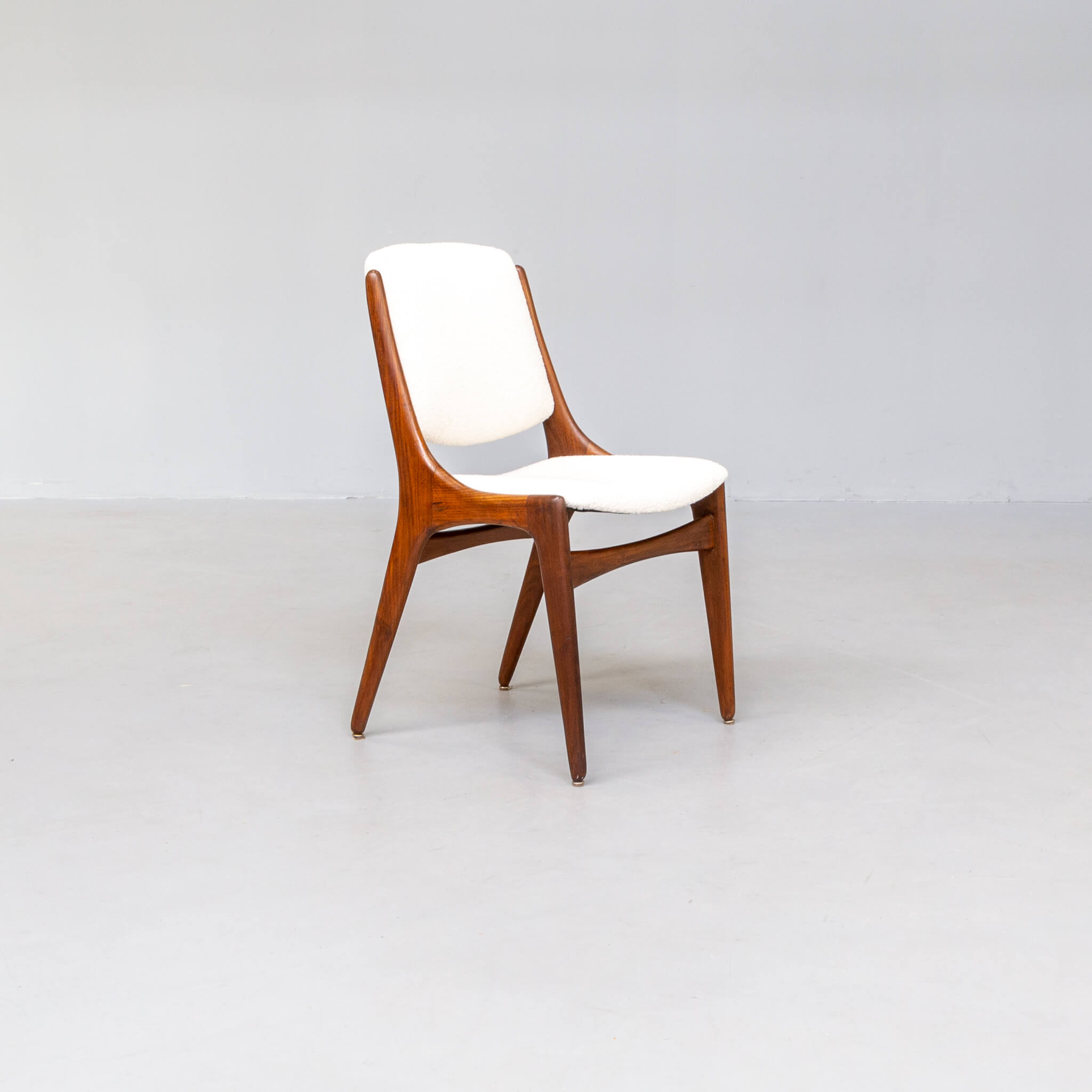 4 60s teak dining chairs for Mahjongg Holland