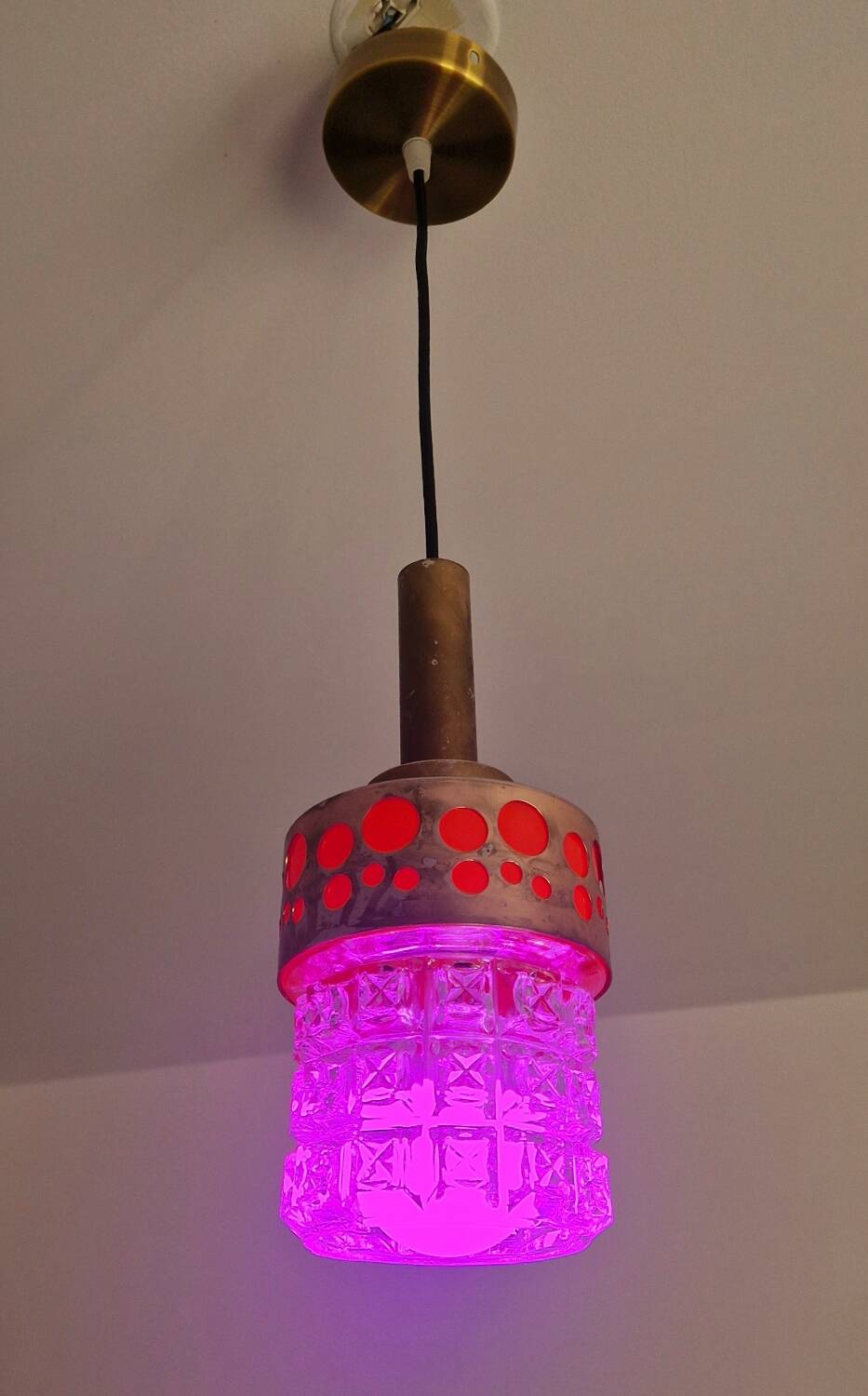 Raak glass and metal suspension 1970