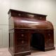 Cylinder desk in flamed mahogany empire style 19th century