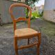 Suite de 6 chaises paillées en merisier - années 60