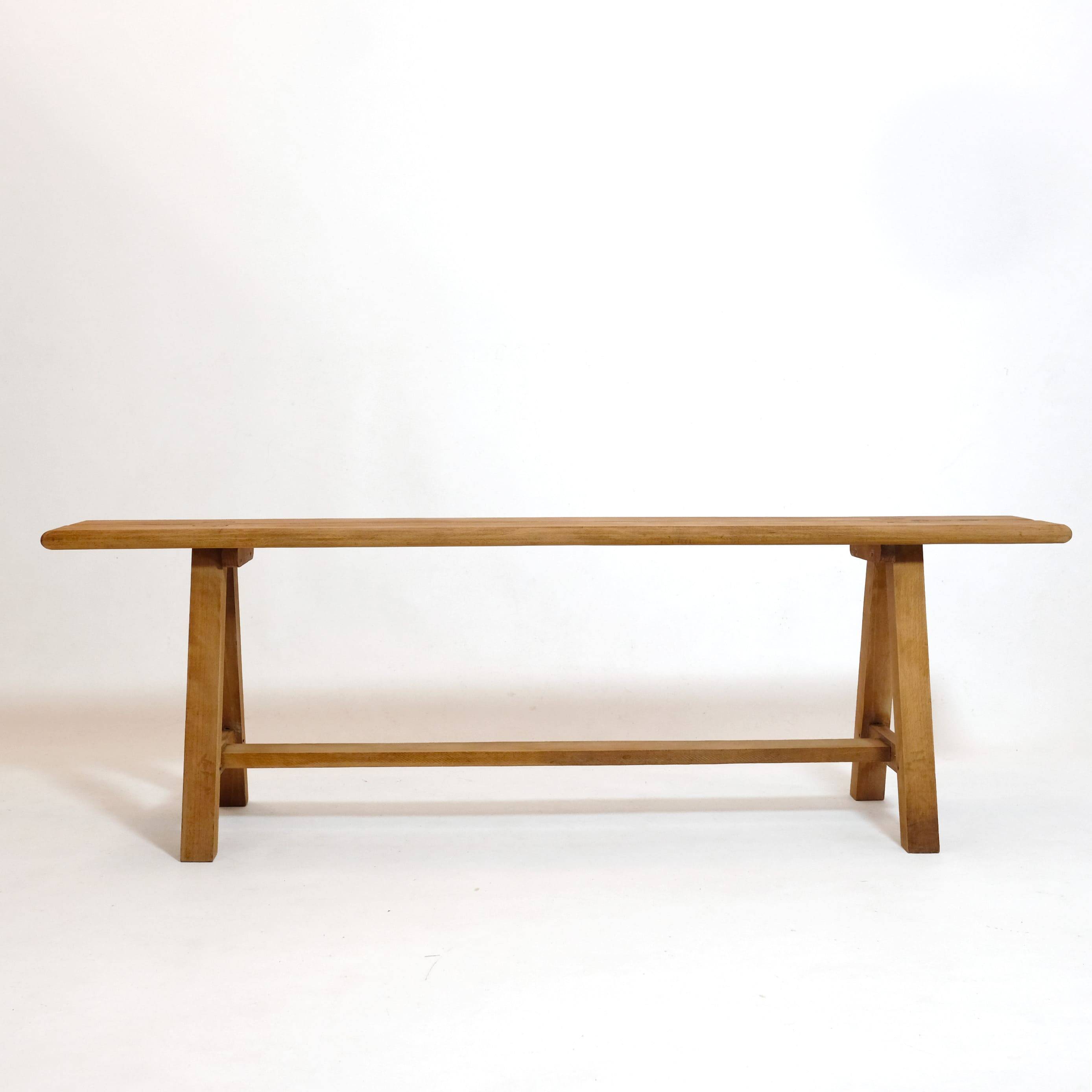 3-seater bench in solid wood from the 80s-90s.