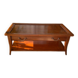Rectangular mahogany coffee table with drawer